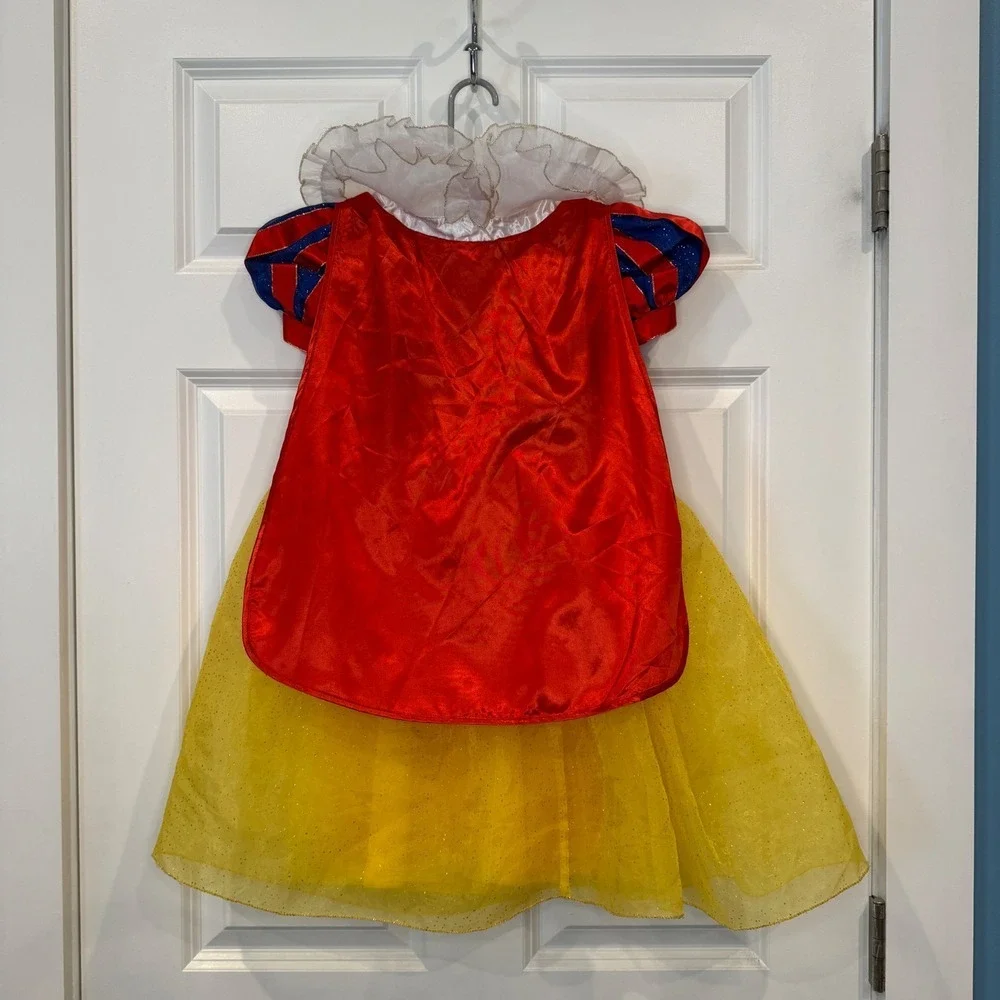 Disney Castle Collection Snow White Costume Dress Girls Size 4 Blue Yellow Red - Picture 4 of 4